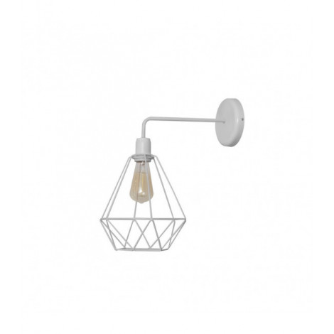 Applique murale Karo Fer blanc 1 ampoule 40cm|Appliques murales|Luminaire Center