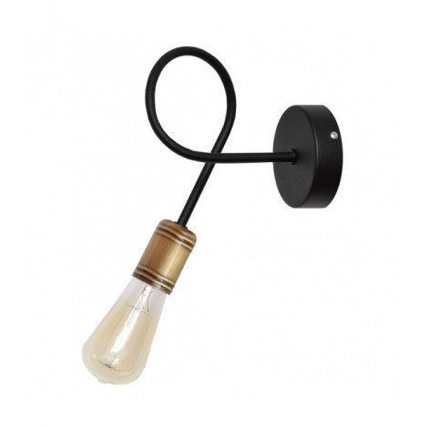 Applique murale Oxford Fer Noir,Patiné 1 ampoule 25cm|Appliques murales|Luminaire Center