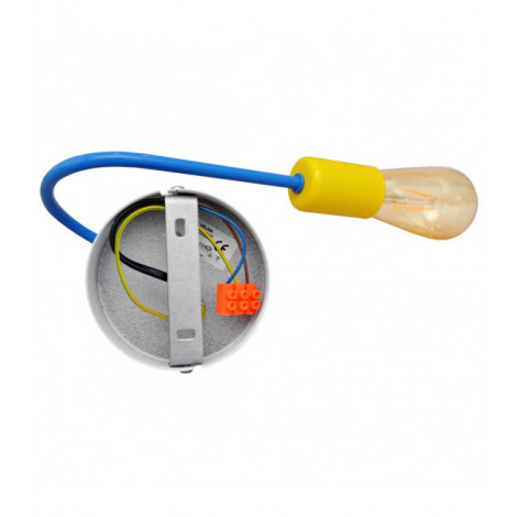 Applique murale Oxford Fer Bleu,Jaune 1 ampoule 25cm|Appliques murales|Luminaire Center