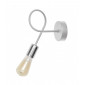 Applique murale Oxford Fer Chrome, blanc 1 ampoule 25cm|Appliques murales|Luminaire Center