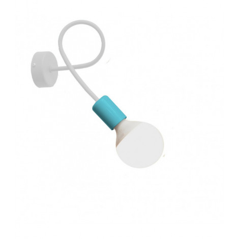 Applique murale Oxford Fer blanc,turqouise 1 ampoule 25cm|Appliques murales|Luminaire Center