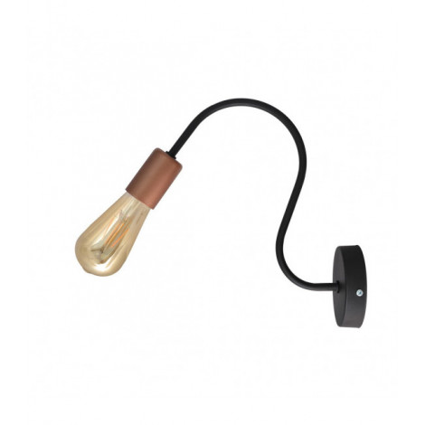 Applique murale Nevada Fer Noir,cuivre 1 ampoule 27,5cm|Appliques murales|Luminaire Center