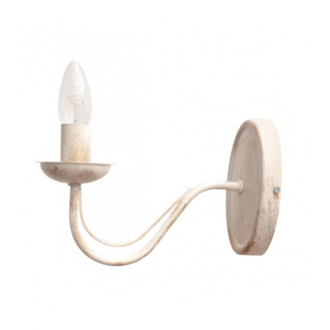 Applique murale Malbo Fer Or blanc 1 ampoule 15cm|Appliques murales|Luminaire Center