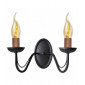 Applique murale Malbo Fer Noir,cuivre 2 ampoules 16cm|Appliques murales|Luminaire Center