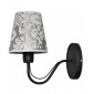 Applique murale Malbo Tissu,Fer Gris noir 1 ampoule 25cm|Appliques murales|Luminaire Center
