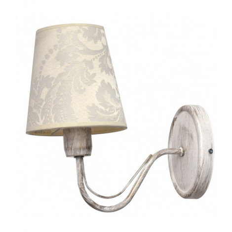 Applique murale Malbo Tissu,Fer Or blanc 1 ampoule 25cm|Appliques murales|Luminaire Center