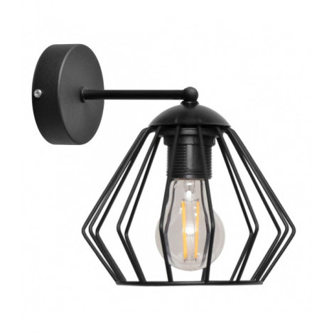 Applique murale Agat Fer Noir 1 ampoule 15cm|Appliques murales|Luminaire Center