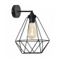 Applique murale Karo Fer Noir 1 ampoule 38cm|Appliques murales|Luminaire Center