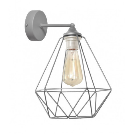 Applique murale Karo Fer Gris 1 ampoule 38cm|Appliques murales|Luminaire Center