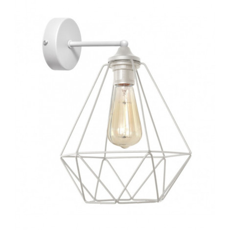Applique murale Karo Fer blanc 1 ampoule 38cm|Appliques murales|Luminaire Center