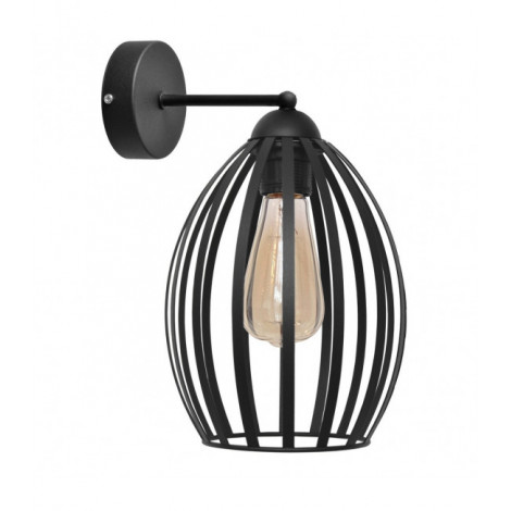 Applique murale Dali Fer Noir 1 ampoule 23cm|Appliques murales|Luminaire Center