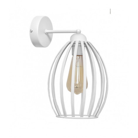 Applique murale Dali Fer blanc 1 ampoule 23cm|Appliques murales|Luminaire Center