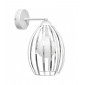 Applique murale Dali Fer Chrome, blanc 1 ampoule 23cm|Appliques murales|Luminaire Center