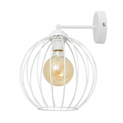 Applique murale Mercure Fer blanc 1 ampoule 30cm|Appliques murales|Luminaire Center