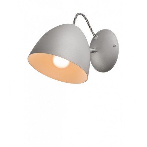 Applique murale Livia Acier Argent 1 ampoule 19,5cm|Appliques murales|Luminaire Center