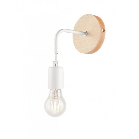 Applique murale Orazio Bois,acier blanc 1 ampoule 29cm|Appliques murales|Luminaire Center