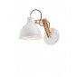 Applique murale Marcello Bois,acier blanc 1 ampoule 25cm|Appliques murales|Luminaire Center