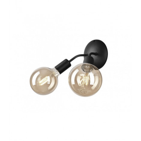 Applique murale Viggo Métal Noir 2 ampoules 14,5cm|Appliques murales|Luminaire Center