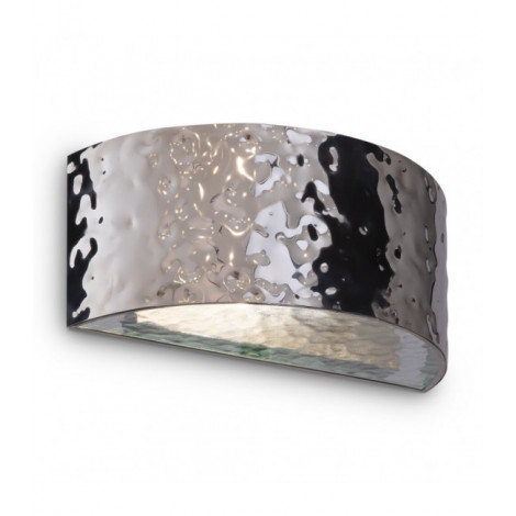 Applique murale Ripple Métal Chrome 1 ampoule 11,6cm|Appliques murales|Luminaire Center