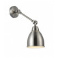 Applique murale Domino Métal Nickel 1 ampoule 21cm|Appliques murales|Luminaire Center