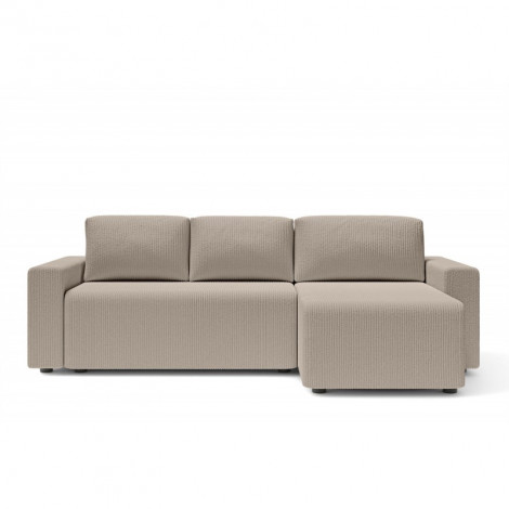 Canapé angle MAX convertible velours côtelé grège 4 places|Canape|Baita Home