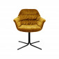 Chaise avec accoudoirs pivotante Colmar velours jaune Kare Design|Chaise|Kare