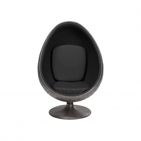 Fauteuil pivotant Eye Ball velours noir Kare Design|Fauteuil / Chauffeuse|Kare