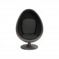 Fauteuil pivotant Eye Ball velours noir Kare Design|Fauteuil / Chauffeuse|Kare
