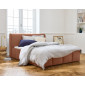 Elysia - lit coffre - 140x190 - en velours - sommier inclus|Lit Adulte|BestMobilier