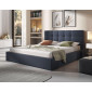 Mael - lit coffre - 160x200 - en tissu - sommier inclus|Lit Adulte|BestMobilier