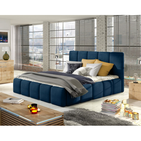 Lucea - lit coffre - 160x200 - sommier inclus - en velours|Lit Adulte|BestMobilier