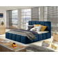 Lucea - lit coffre - 160x200 - sommier inclus - en velours|Lit Adulte|BestMobilier