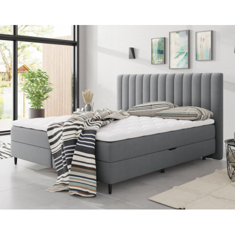 Maria - lit boxspring - 180x200 - en velours - coffres et surmatelas inclus|Lit Adulte|BestMobilier
