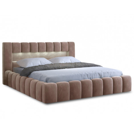 Cleo - lit coffre avec led - 180x200 cm - sommier inclus - en velours|Lit Adulte|BestMobilier