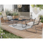 Pilar - salon bas de jardin 4 places - métal et résine tressée|Salon de jardin|BestMobilier