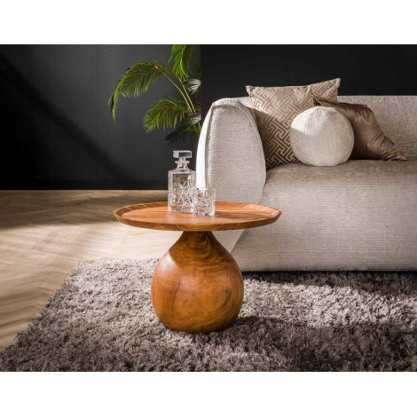 Raja - table basse - en bois massif d'acacia - 60 cm|Table Basse|BestMobilier