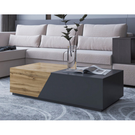 Pitt - table basse - 124 cm - style industriel|Table Basse|BestMobilier