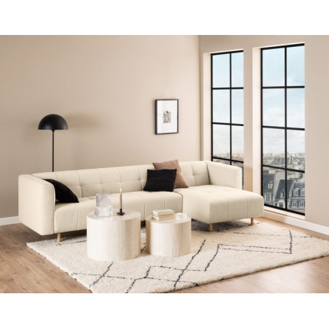 Pueblo - lot de 2 tables basses rondes - effet travertin - 58 et 50 cm|Table Basse|BestMobilier