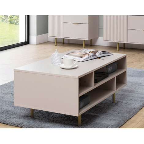 Monica - table basse - beige - 100 cm|Table Basse|BestMobilier