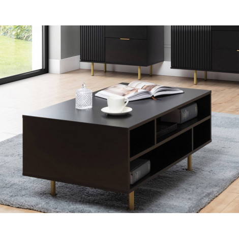 Monica - table basse - noir - 100 cm|Table Basse|BestMobilier