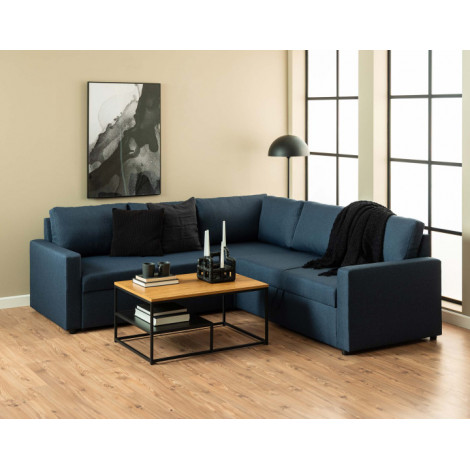 Salida - table basse - bois et métal noir - 90 cm|Table Basse|BestMobilier