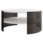 Cruz - table basse - blanc et noir - 75 cm|Table Basse|BestMobilier