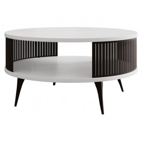 Forini - table basse - blanc et noir - 75 cm|Table Basse|BestMobilier