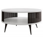 Forini - table basse - blanc et noir - 75 cm|Table Basse|BestMobilier