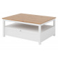 Francesco - table basse - bois et blanc - 104 cm|Table Basse|BestMobilier