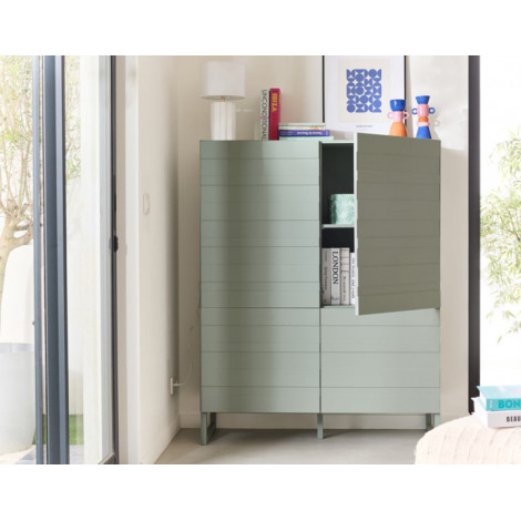 Sofia - buffet haut - vert sauge mat - 140x110 cm|Buffet|BestMobilier