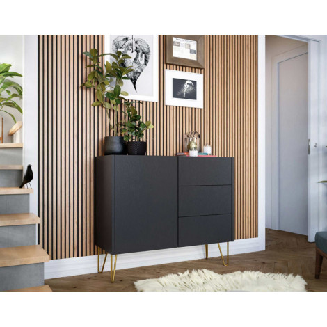 Cali - buffet bas - effet marbre - 97 cm|Buffet|BestMobilier