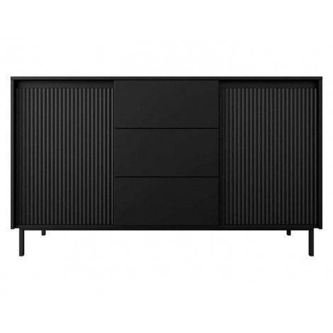 Girona - buffet bas - noir - 153 cm|Buffet|BestMobilier