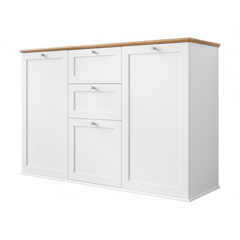 Francesco - buffet bas - bois et blanc - 137 cm|Buffet|BestMobilier