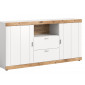 Coventry - buffet bas - blanc et bois - 180 cm|Buffet|BestMobilier
